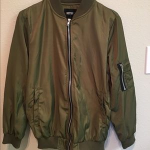 Never worn green bomber jacket